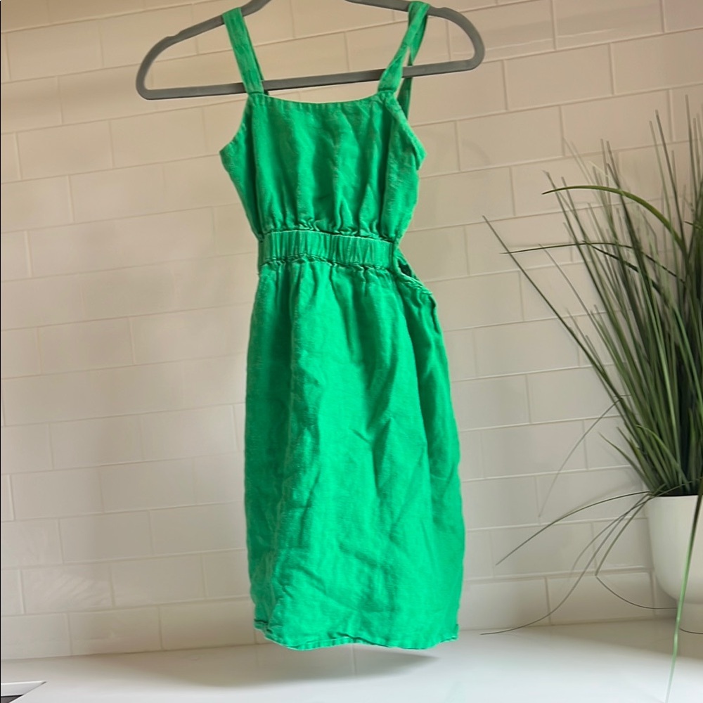Zara size 8 girls Green Sleeveless Dress